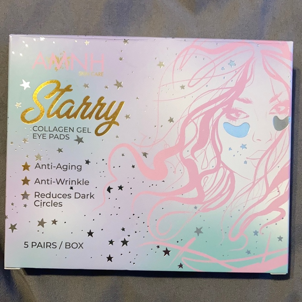 AMNH skin care Starry collagen gel eye pads.